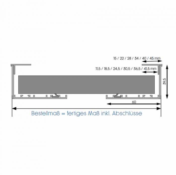 SlidePal Fensterbankabschluss - Helopal - Schnitt