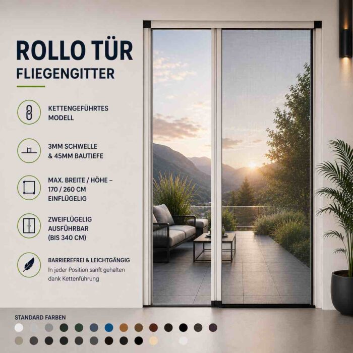 Fliegengitter_Rollo_Tür_Premium