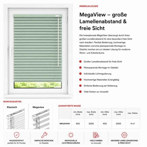 Megaview-innenjalousie