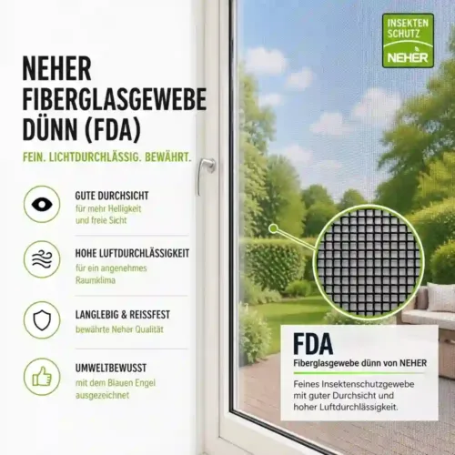 Fiberglasgewebe dünn FDA von Neher mit guter Durchsicht und hoher Luftdurchlässigkeit